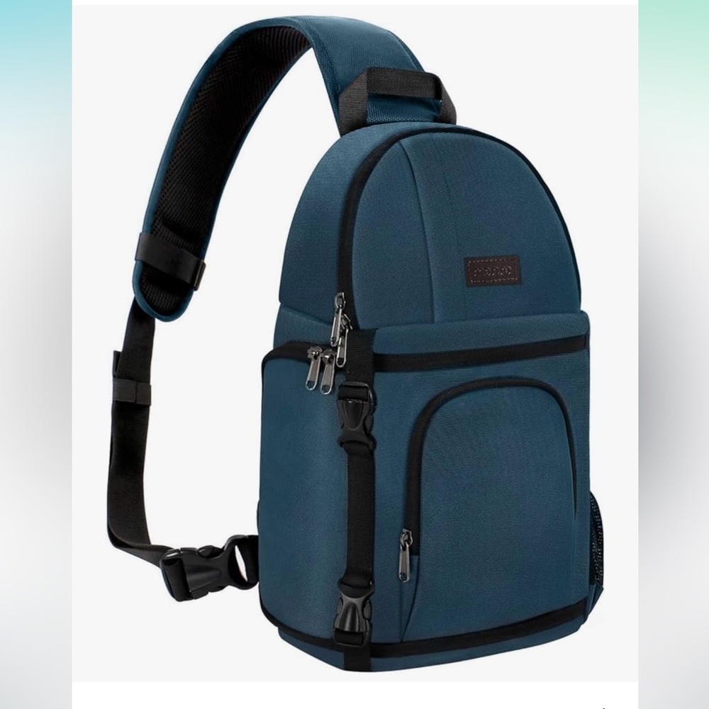 MOSISO Teal Camera Sling with Tripod Holder